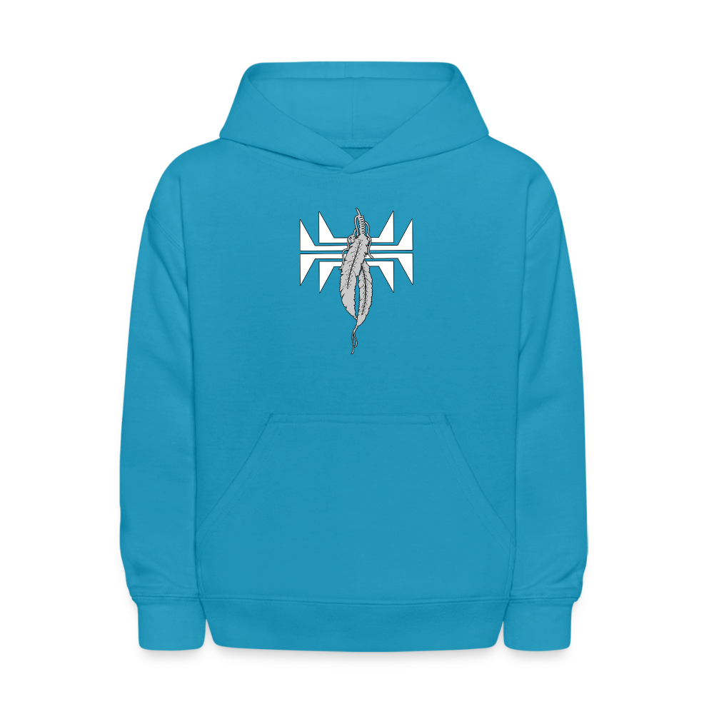 Sturgeon Feathers Kids' Hoodie - turquoise