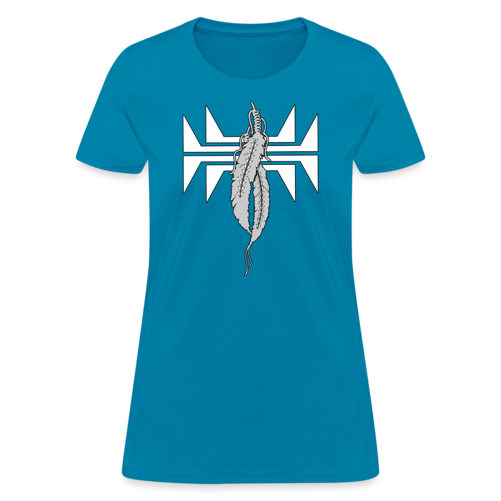 Sturgeon Feathers Women's T-Shirt - turquoise