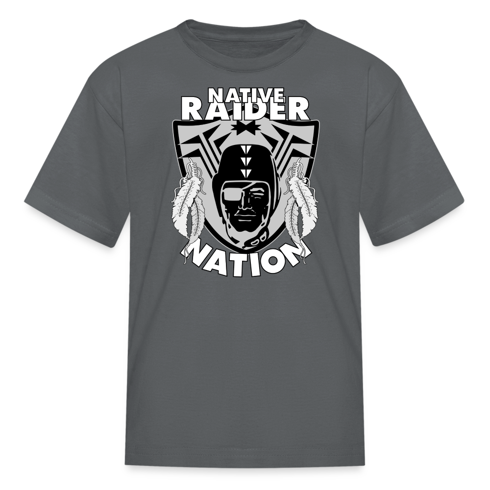 Native Raider Kids' T-Shirt - charcoal