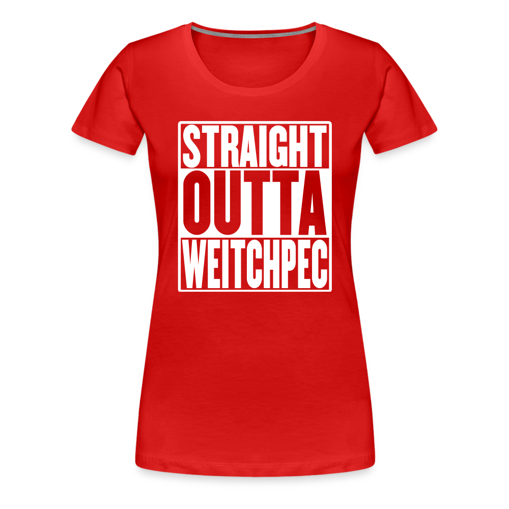 Straight Outta Weitchpec Women’s Premium T-Shirt - red