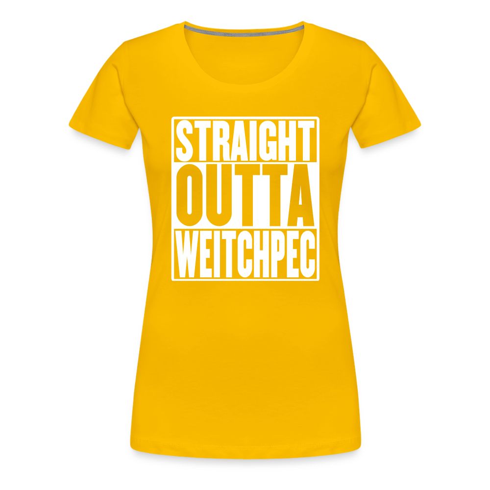 Straight Outta Weitchpec Women’s Premium T-Shirt - sun yellow