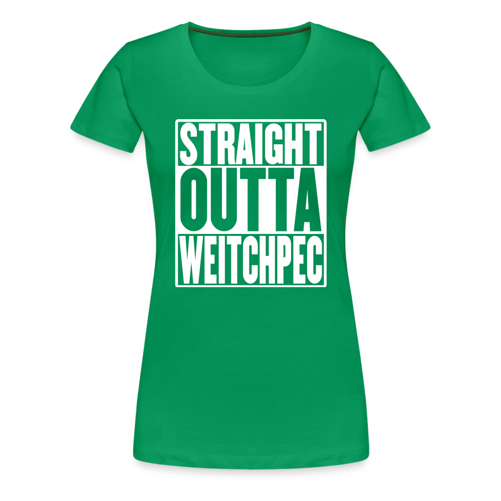 Straight Outta Weitchpec Women’s Premium T-Shirt - kelly green