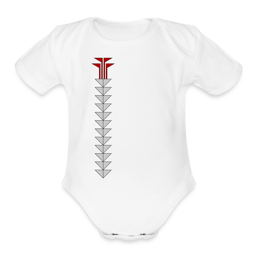 Sturgeon Side Organic Short Sleeve Baby Bodysuit - white