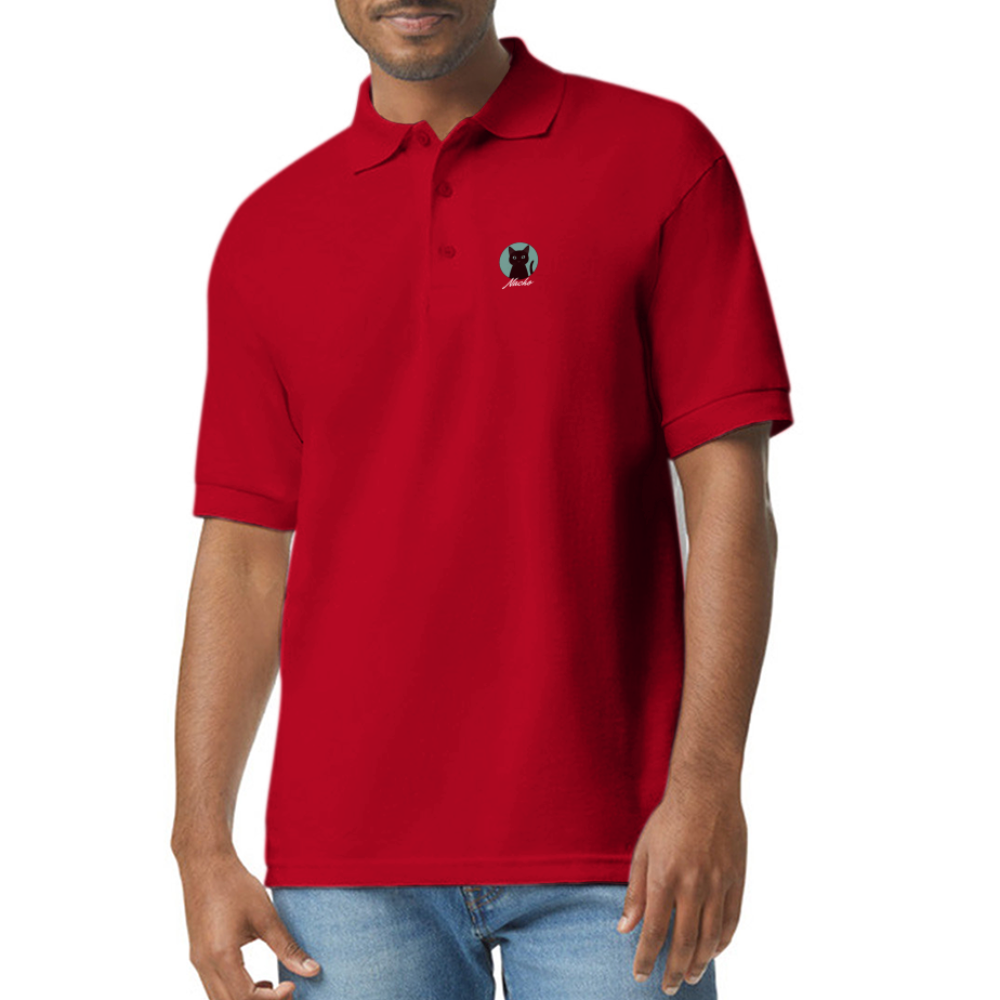 Nacho Gildan Unisex 50/50 Jersey Polo - red