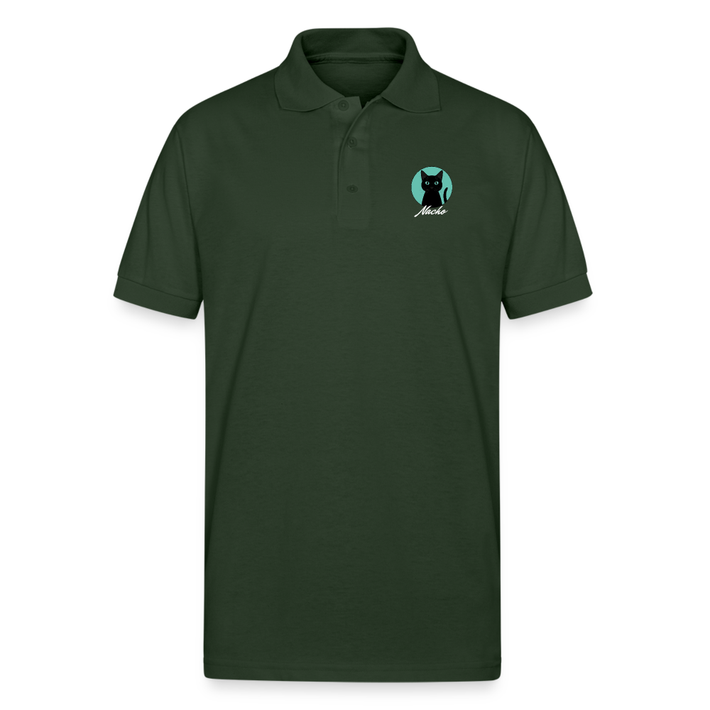 Nacho Gildan Unisex 50/50 Jersey Polo - forest green