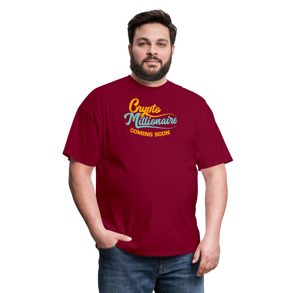 Crypto Millionaire Unisex Classic T-Shirt - burgundy