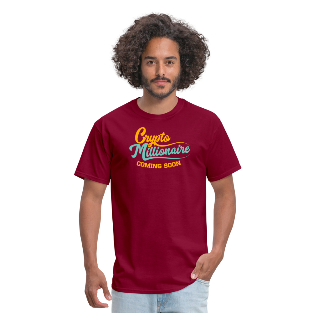 Crypto Millionaire Unisex Classic T-Shirt - burgundy