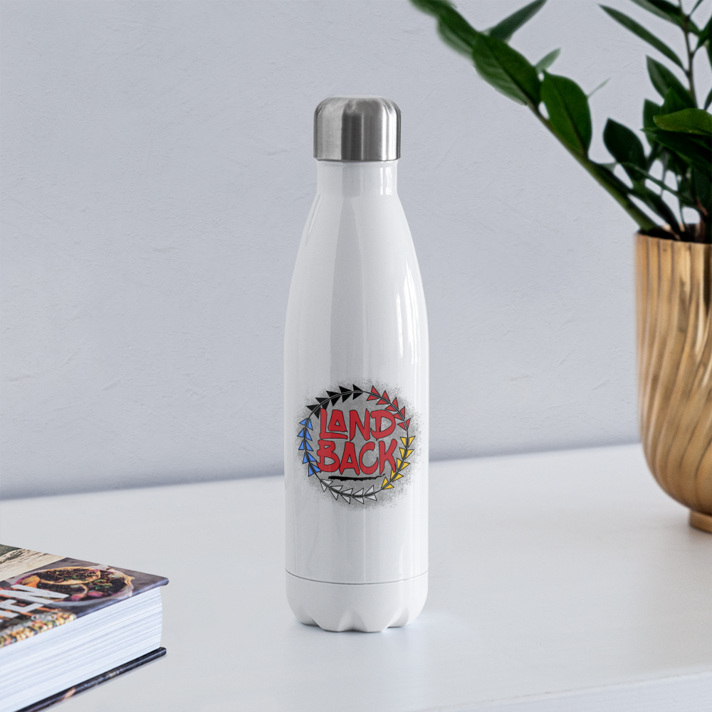 #LandBack Insulated Stainless Steel Water Bottle - white
